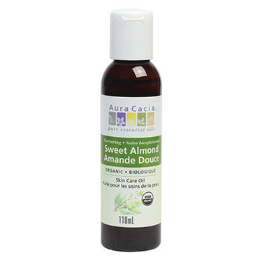 Organic Sweet Almond Skin Care Oil 118 Ml by Aura Cacia