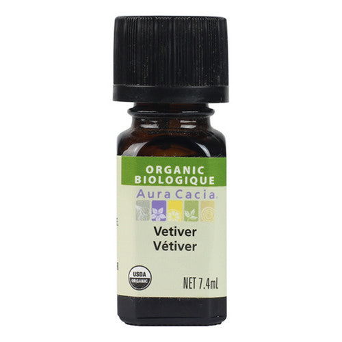 Organic Vetiver Essential Oil 7.4 Ml by Aura Cacia