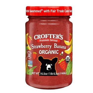 Organic Strawberry Banana Spread 383 Ml by Crofter's