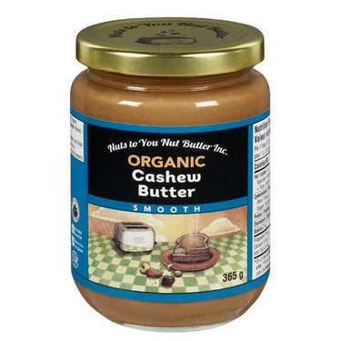 Organic  Cashew Butter Smooth 365 Grams by Nuts To You