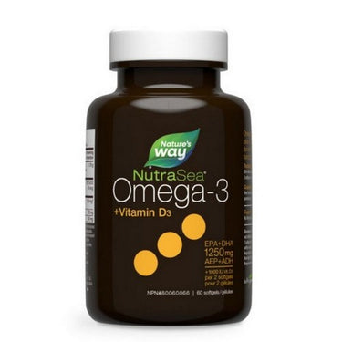 NutraSea+D Omega-3 Liquid Gels Fresh Mint 60 Count by NutraSea