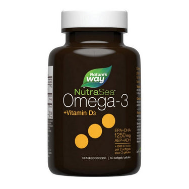 NutraSea+D Omega-3 Liquid Gels Fresh Mint 60 Count by NutraSea