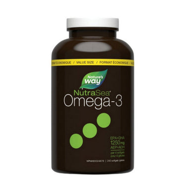 NutraSea Omega-3 Liquid Gels Lemon 240 Count by NutraSea