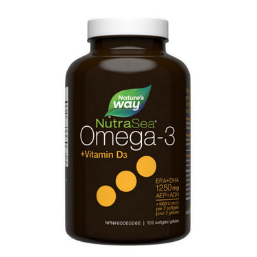 NutraSea+D Omega-3 Liquid Gels Fresh Mint 100 Count by NutraSea