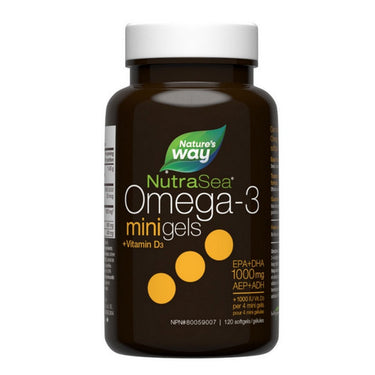 NutraSea+D Omega-3 Mini Gels Fresh Mint 120 Softgels by NutraSea