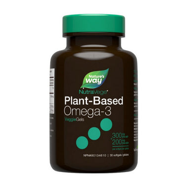 NutraVege Omega-3 Plant Based Liquid Gels Fresh Mint 30 Count by Nature's Way