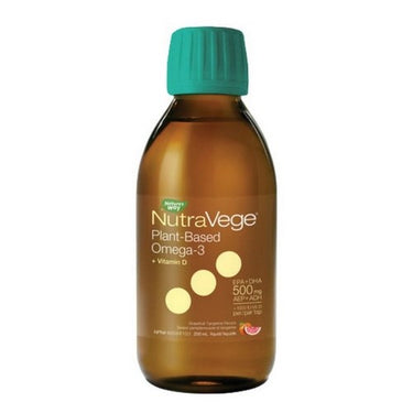 NutraVege Omega-3 +D Plant Based Grapefruit Tangerine 6.8 Oz by Nature's Way