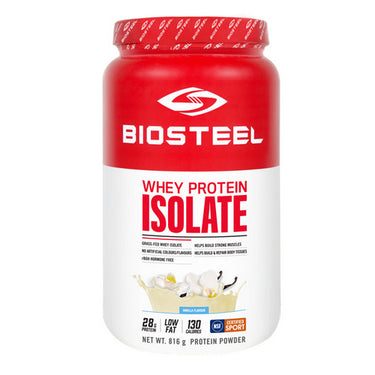 Whey Protein Isolate Vanilla 816 Grams by Biosteel