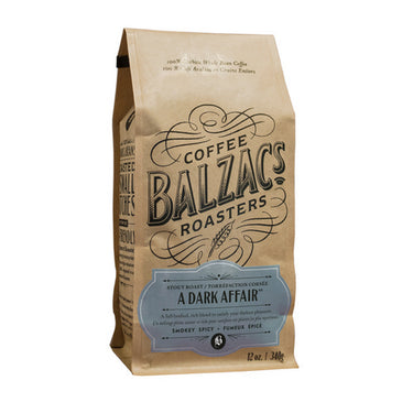 Balzacs Coffee Roasters, A Dark Affair Stout Roast, 340 Grams