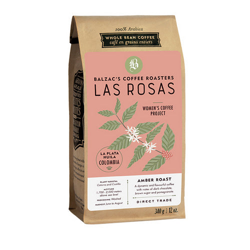 Colombian Las Rosas Amber Roast 340 Grams by Balzacs Coffee Roasters
