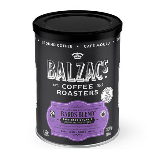 Bards Blend Ground Coffee 300 Grams by Balzacs Coffee Roasters