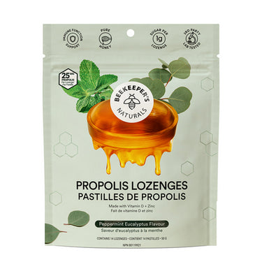 BeeKeeper's Natural, Propolis Lozenges Peppermint Eucalyptus, 50 Grams