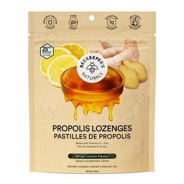 BeeKeeper's Natural, Propolis Lozenges Lemon Ginger, 50 Grams
