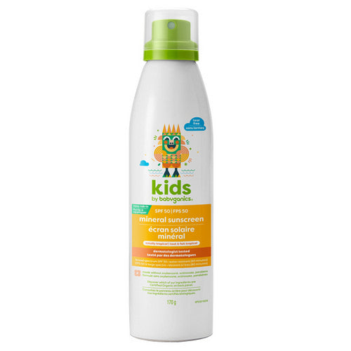 Kids SPF50 Sunscreen Spray 170 Grams by Babyganics