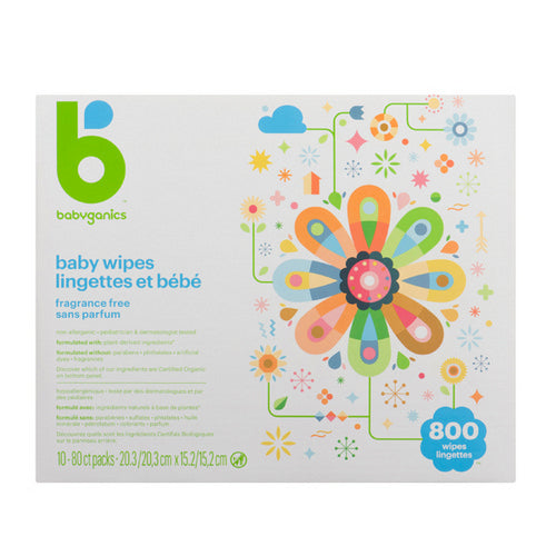Baby Wipes 800 Count by Babyganics
