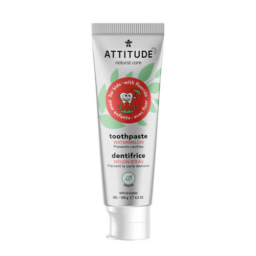 Kids Toothpaste With Fluoride Watermelon 120 Grams by Attitude