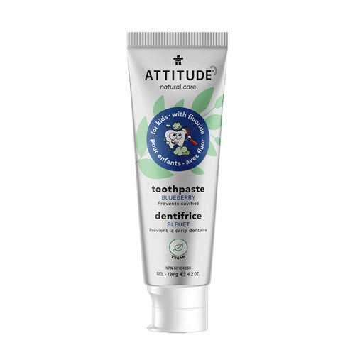 Kids Toothpaste With Fluoride Blueberry 120 Grams by Attitude