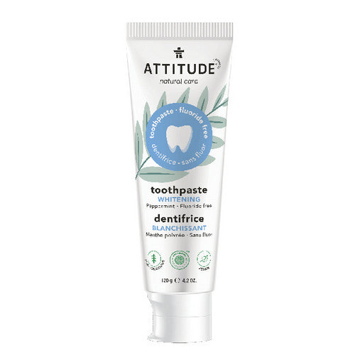 Adult Toothpaste Fluoride Free Whitening 120 Grams by Attitude