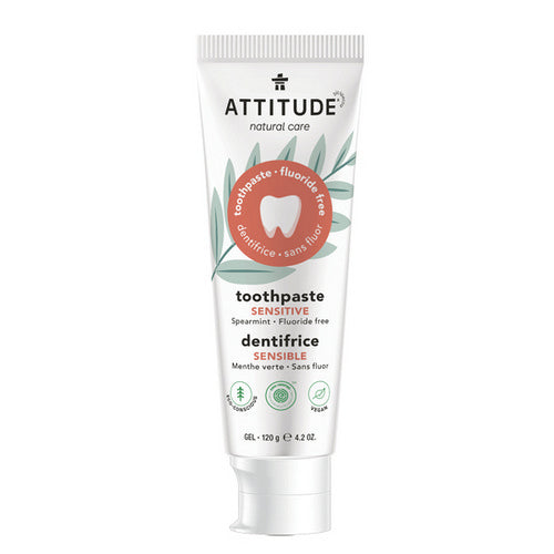 Adult Toothpaste Fluoride Free Sensitive 120 Grams by Attitude