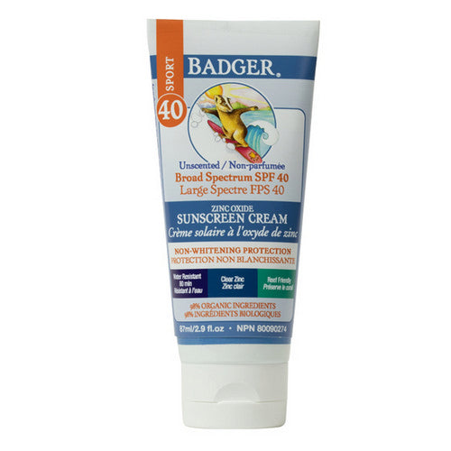 SPF 40 Sport Clear Zinc Sunscreen 87 Ml by Badger Balm
