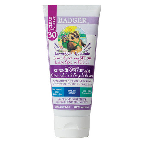 SPF 30 ClearZinc Sunscreen Lavender 87 Ml by Badger Balm