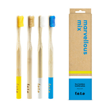Toothbrush Medium Marvellous Mix 4 Count by F.e.t.e.