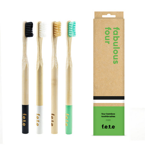 F.e.t.e. Bamboo Toothbrush Pack Firm 4 Count