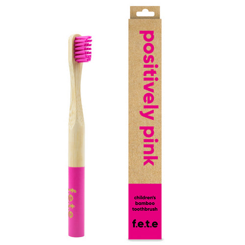 Child Bamboo Toothbrush Pink 1 Count by F.e.t.e.