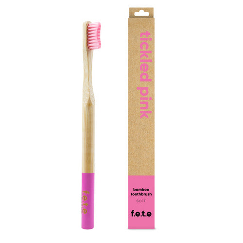 Bamboo Toothbrush Tickled Pink Soft 1 Count by F.e.t.e.