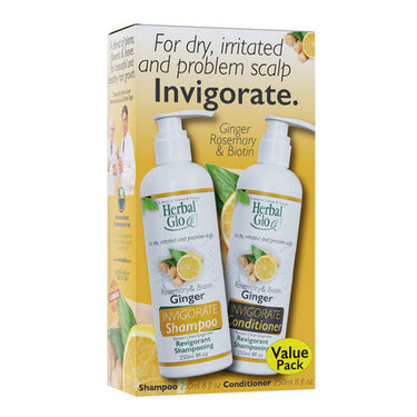 Ginger INVIGORATE Shampoo and Conditioner 2 Count by Herbal Glo