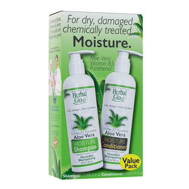 Aloe Vera MOISTURE Shampoo and Conditioner 2 Count by Herbal Glo