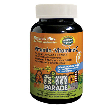 Animal Parade Child Sugar Free Vitmamin C 90 Count by Natures Plus