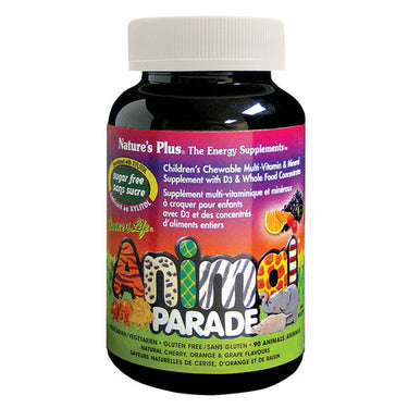 Animal Parade SurgarFree Multi Vitamin Cherry Assorted 90 Count by Natures Plus