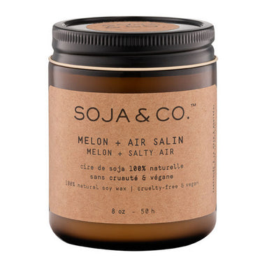 Soy Wax Candle Melon + Salty Air 220 Grams by SOJA&CO.
