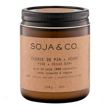 Soy Wax Candle Pine + Cedar Bark 220 Grams by SOJA&CO.