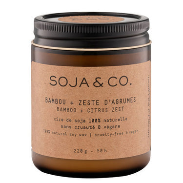 Soy Wax Candle Bamboo + Citrus Ze 220 Grams by SOJA&CO.