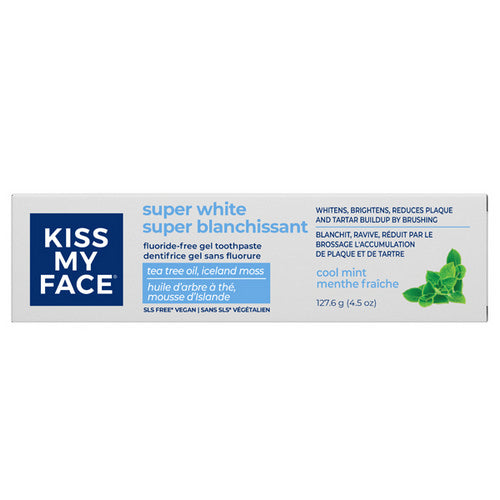 Gel Fluor-Free Super White 127.6 Grams by Kiss My Face