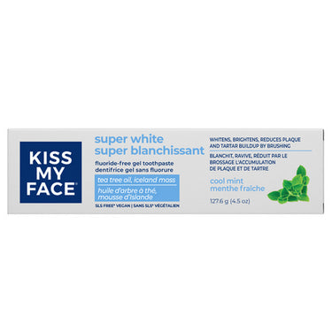 Kiss My Face, Gel Fluor-Free Super White, 127.6 Grams