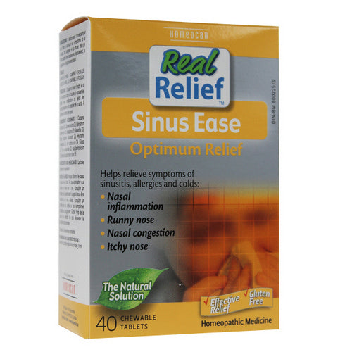 Real Relief Sinus EaseTablets 40 Tabs by Homeocan