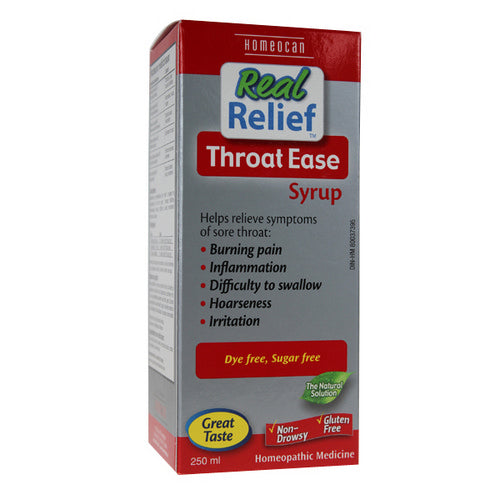 Real Relief Throat Ease Syrup 250 Ml by Homeocan
