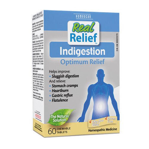 Real Relief Indigestion Tablets 60 Tabs by Homeocan