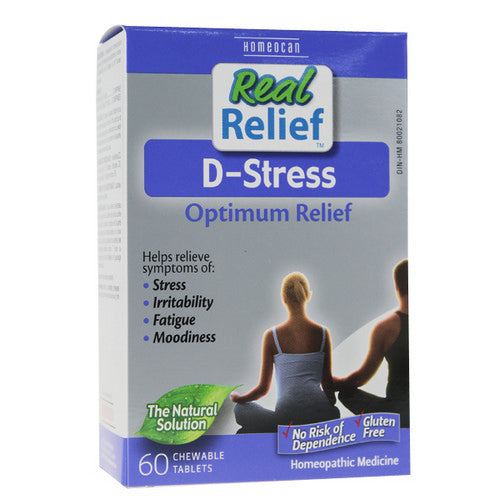 Real Relief D-Stress Tablets 60 Tabs by Homeocan
