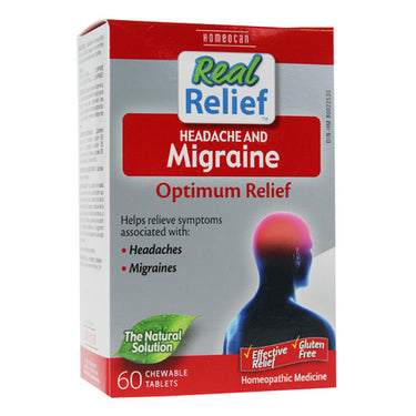 Real Relief Headache And Migraine 60 Tabs by Homeocan