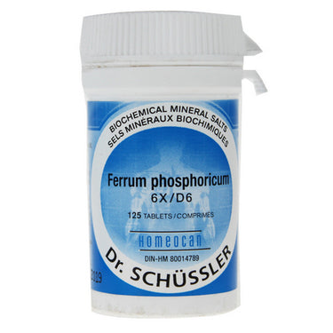 Ferrum Phosphoricum 6X 125 Tabs by Homeocan