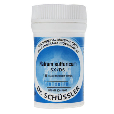 Natrum Sulfuricum 6X 125 Tabs by Homeocan