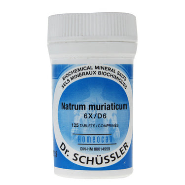 Natrum Muriaticum 6X 125 Tabs by Homeocan