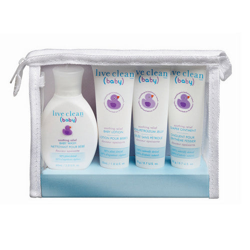 Baby Sooth Oat Diaperbag Travel Set 4 Count by Live Clean