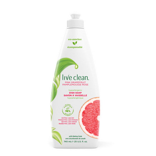 Pink Grapefruit Dish Soap 740 Ml by Live Clean