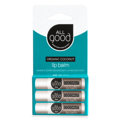 Coconut Organic Lip Balms 3 Count by All Good