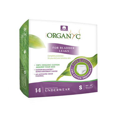 Organyc, Protective Underwear- Size Small, 14 Count